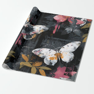 Vibrant Abstract Butterfly Flight (3) Wrapping Paper