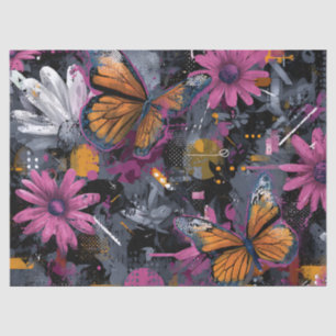 Vibrant Abstract Butterfly Flight (4) Tissue Paper