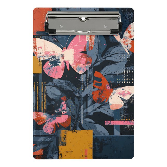 Vibrant Abstract Butterfly Flight (6) Mini Clipboard (Front)