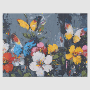 Vibrant Abstract Butterfly Flight (9) Tissue Paper