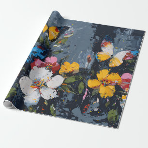 Vibrant Abstract Butterfly Flight (9) Wrapping Paper