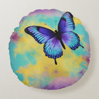 Vibrant Abstract Butterfly Pillow Design