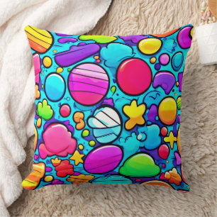 Vibrant Abstract Candyland Cushion