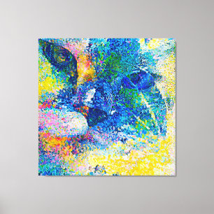 Vibrant Abstract Cat Art Print
