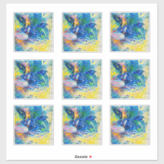 Vibrant Abstract Cat Art Print