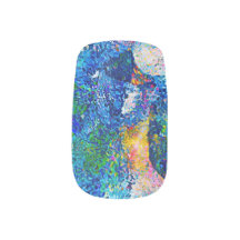 Vibrant Abstract Cat Art Print