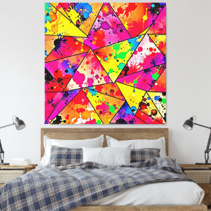 Vibrant Abstract Chaos Unveiled Design Canvas Print