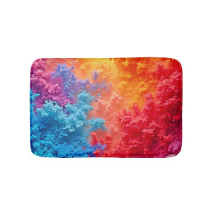 Vibrant Abstract Cloud Hues Bath Mat