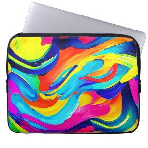 Vibrant Abstract Colour Flow Laptop Sleeve