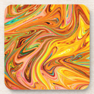 Vibrant Abstract Colour pattern Coaster