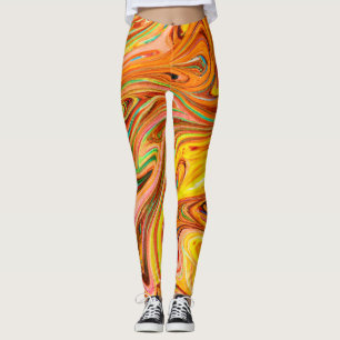 Vibrant Abstract Colour pattern Leggings