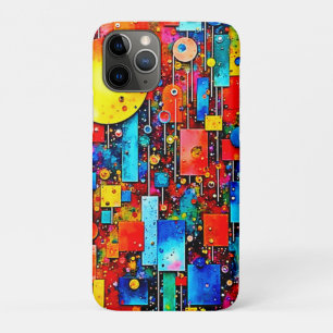 Vibrant Abstract Cosmic City Art iPhone 11 Pro Case