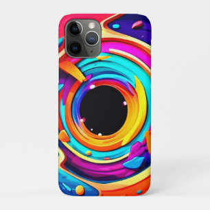 Vibrant Abstract Cosmic Vortex Art iPhone 11 Pro Case