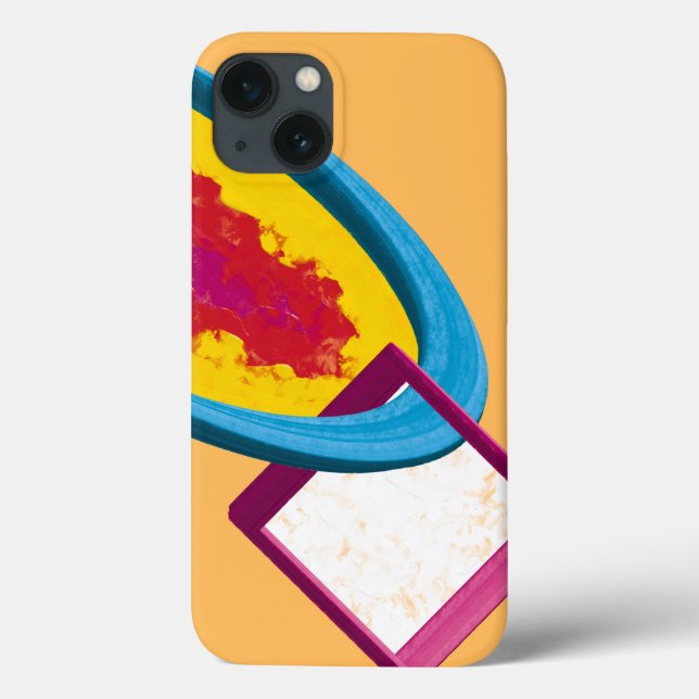 Vibrant Abstract Cosmos Ring & Square – Modern  Case-Mate iPhone Case (Back)
