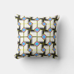 Vibrant Abstract Digital Throw Pillow Design