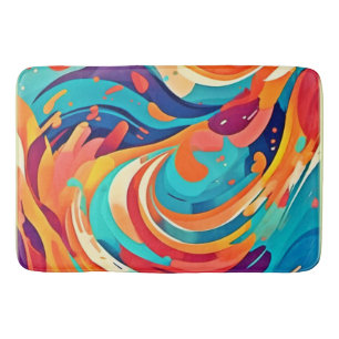 Vibrant Abstract Dreamscape Bath Mat