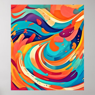 Vibrant Abstract Dreamscape Poster