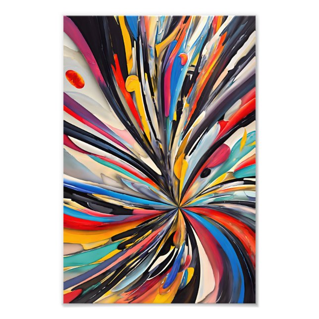 Vibrant Abstract Explosion Modern Art Photo Print (Front)