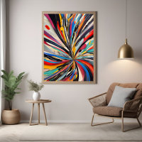 Vibrant Abstract Explosion Modern Art