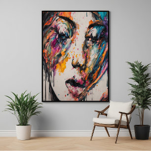 Vibrant Abstract Expression – Falling in Love Art Poster
