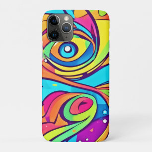 Vibrant Abstract Eyes Design iPhone 11 Pro Case