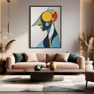 Vibrant Abstract Figure Canvas Print