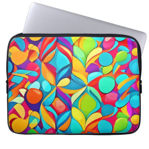 Vibrant Abstract Floral Explosion Laptop Sleeve