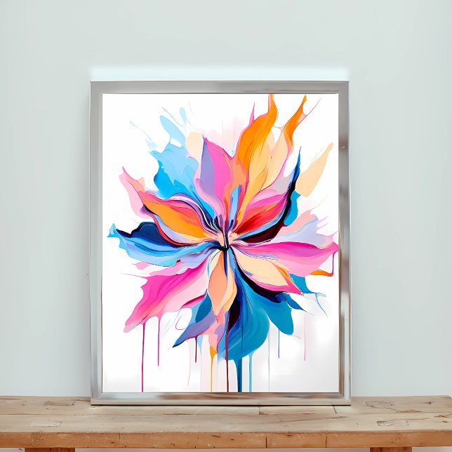 Vibrant Abstract Floral Expression Poster (Creator Uploaded)