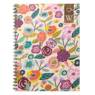 Vibrant Abstract Floral & Foliage Botanical Garden Notebook