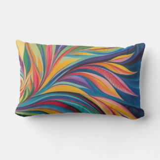 Vibrant Abstract Floral Pillow