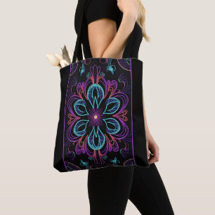 Vibrant Abstract Floral Tote Bag
