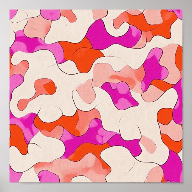 Vibrant Abstract Flow Poster (Front)