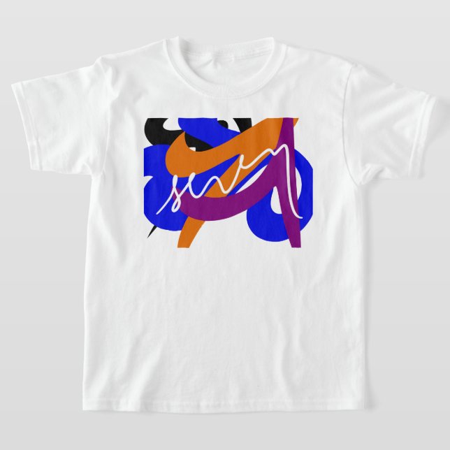 Vibrant Abstract Flow T-Shirt (Laydown)