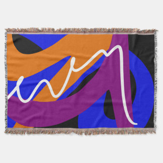 Vibrant Abstract Flow Throw Blanket