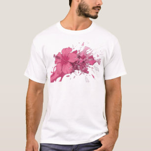 Vibrant ABSTRACT FLOWER Art Composition T-Shirt