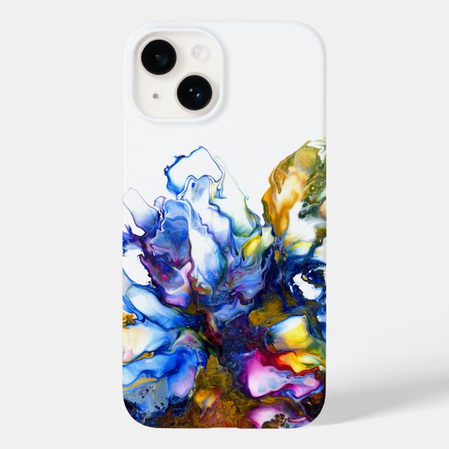 Vibrant Abstract Fluid Art Luxury Case-Mate iPhone Case (Back)