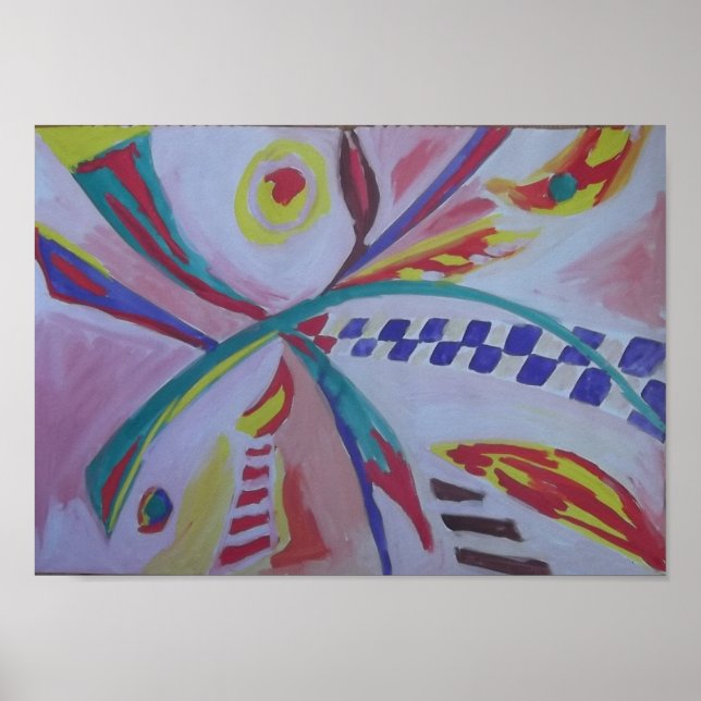 Vibrant Abstract French Poster by Raphael Сanossa (Front)