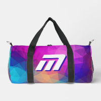 Vibrant Abstract Geometric Custom Monogram Sporty