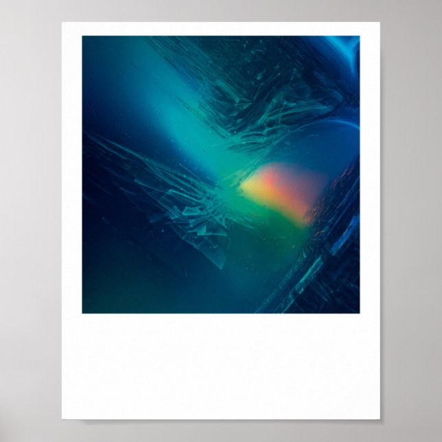 Vibrant Abstract Geometry V Sticker  Poster (Front)