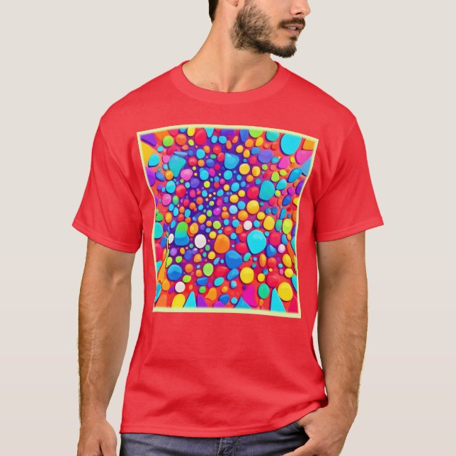 Vibrant Abstract Kaleidoscope T-Shirt (Front)