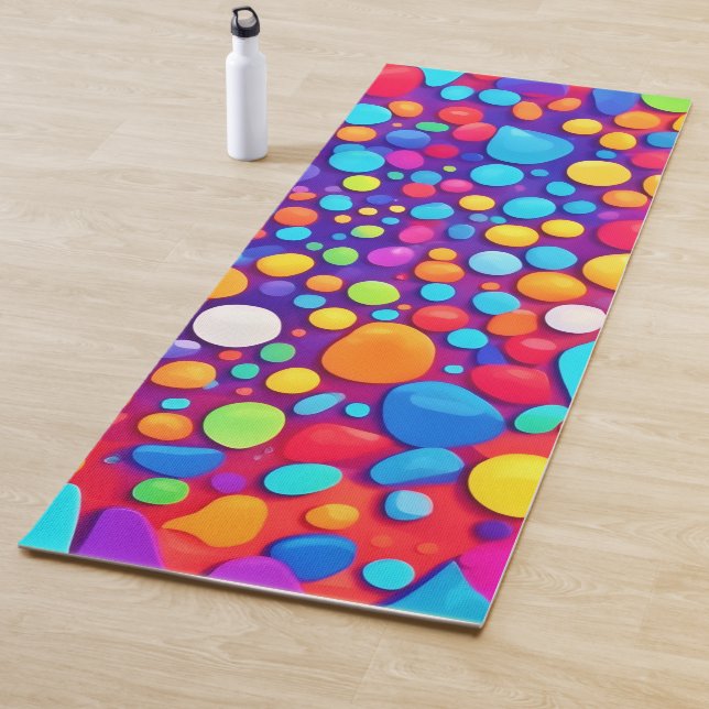 Vibrant Abstract Kaleidoscope Yoga Mat (In Situ)