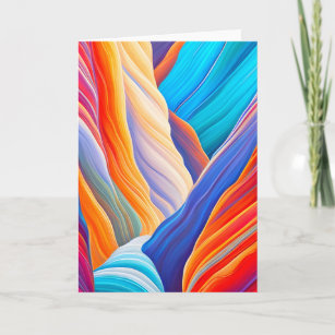 Vibrant Abstract Landscape of Grand Canyon Card