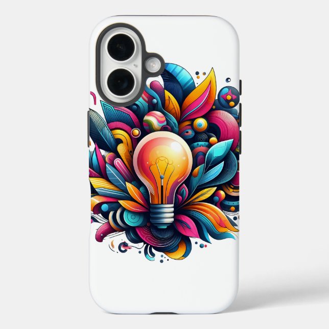 Vibrant Abstract Light Bulb Explosion Case-Mate iPhone Case (Back)