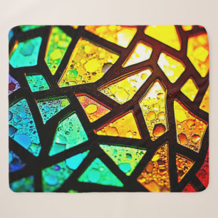 Vibrant Abstract Light Mosaic Design Sherpa Blanket