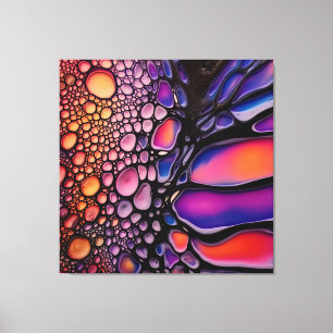Vibrant Abstract Liquid Art Fusion Canvas Print