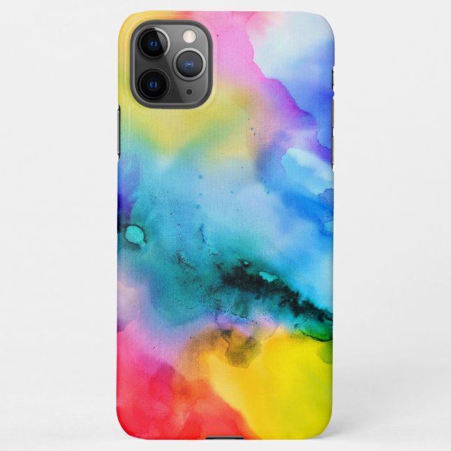 Vibrant Abstract Multicolor Watercolor Phone Case (Back)