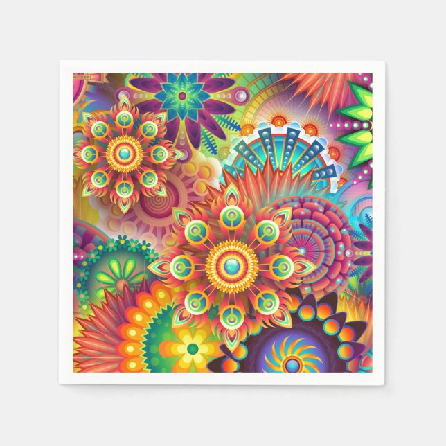 Vibrant Abstract Napkin (Front)