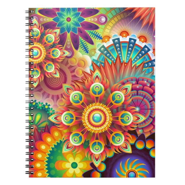 Vibrant Abstract Notebook (Front)