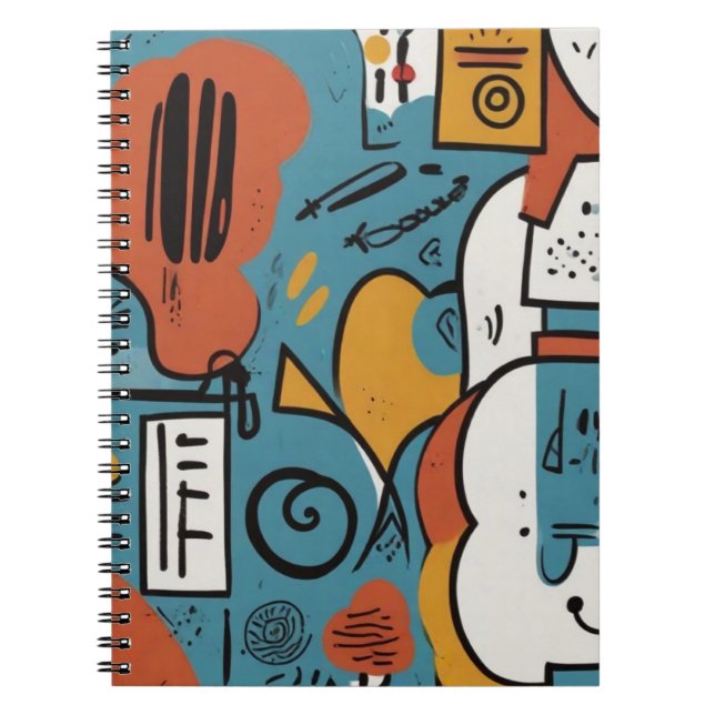 Vibrant Abstract Notebook Design (Front)