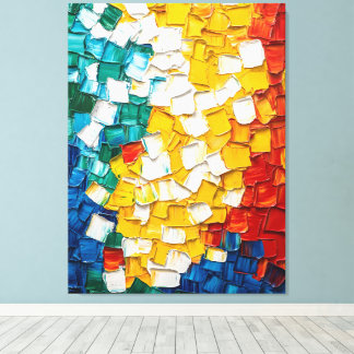 Vibrant Abstract Oil Painting Canvas Print